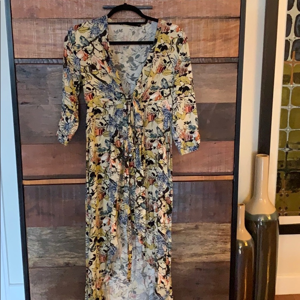 Floral high- low dress